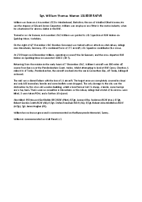A preview of a PDF biography for Warren, William Thomas